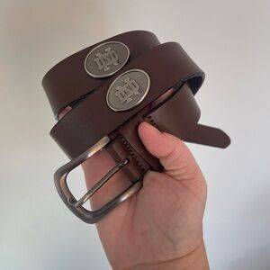 Eagles Wings Men’s Brown Genuine Leather Belt Notre Dame Size 34 Waist
